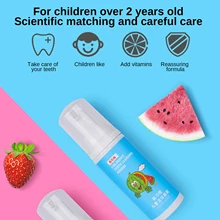 

Strawberry Watermelon Foam Toothpaste Stain Removal Teeth Mouth Clean Toothpaste Whitening Mousse Tooth Paste Dental Care 60ml