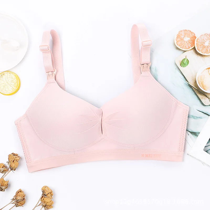 1PCS Pregnant Women Breastfeed Bras Open Gather Before Breastfeeding Thin and Comfortable Seamless Underwear Without Steel Rings 4