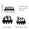 Flower Design Metal Key Holder Wall-Mounted Rack with Hooks, Elegant Storage for Coats and Keys, Stylish Wall Art and Organizer 2