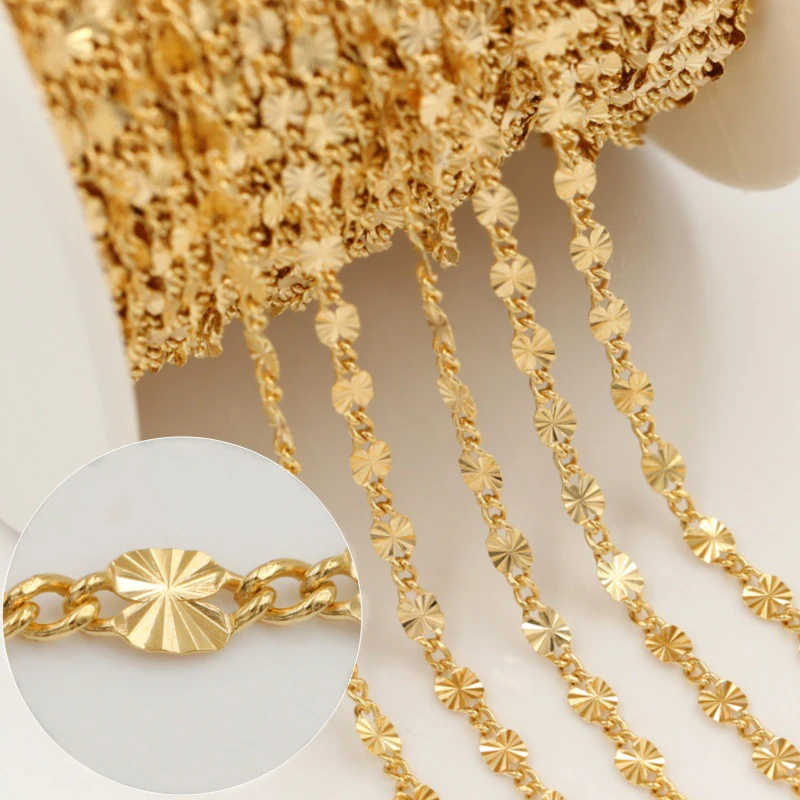 14 Karat Gold gefüllte, strukturierte Marina-Gliederkette, unvollendete Schmuckherstellungskette, 1 Meter zu verkaufen – Detail 15