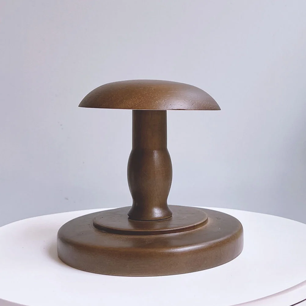 

Display Shelves Creative Solid Wood Hat Holder High and Low Storage Support