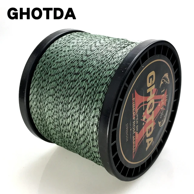 GHOTDA 300M 500M 1000M 8 Strands Camouflage PE Braided Fishing Line Hide in  the water Color Not Fade