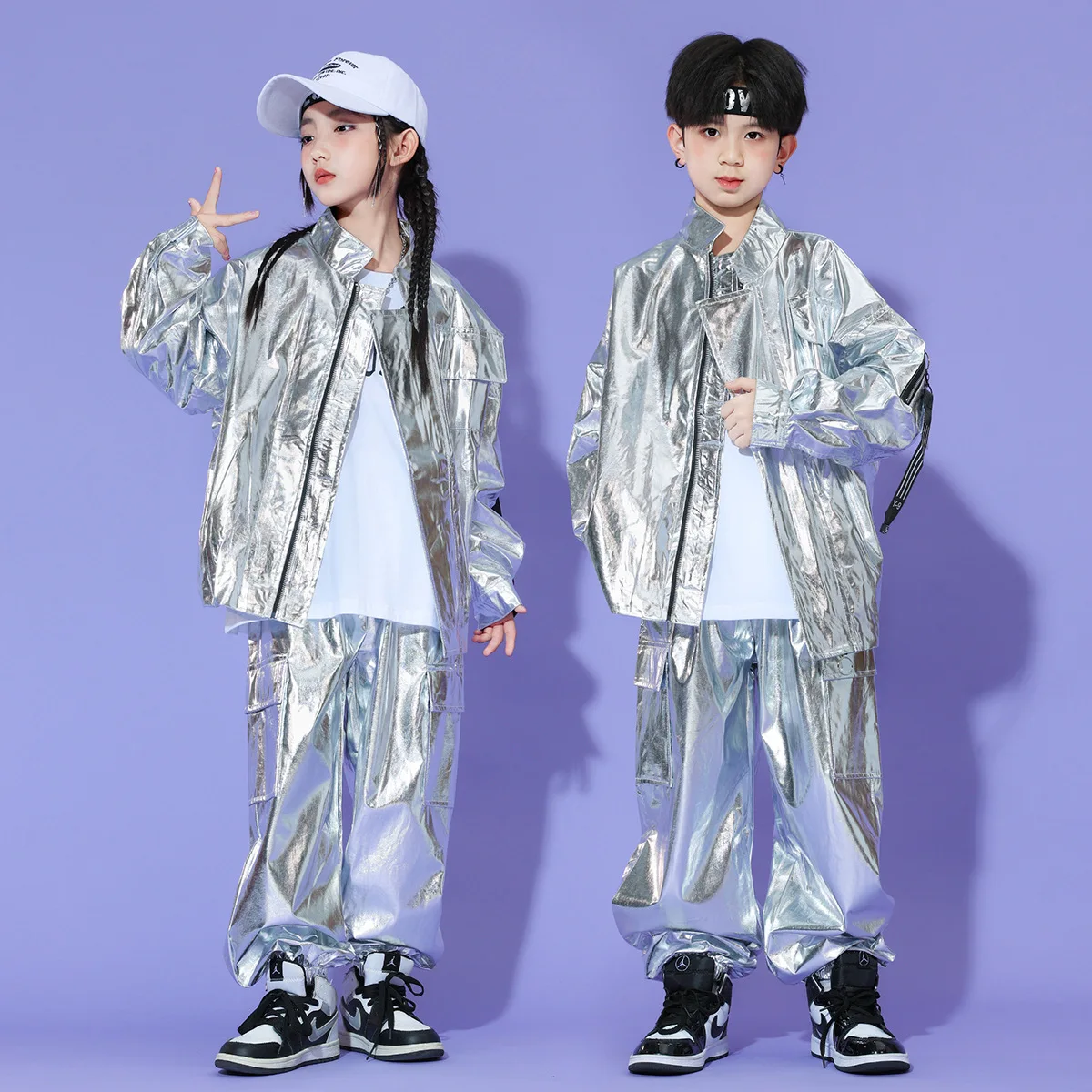 Sequin Children Fashion Top Coat Pants Ballroom Dancing Clothes
