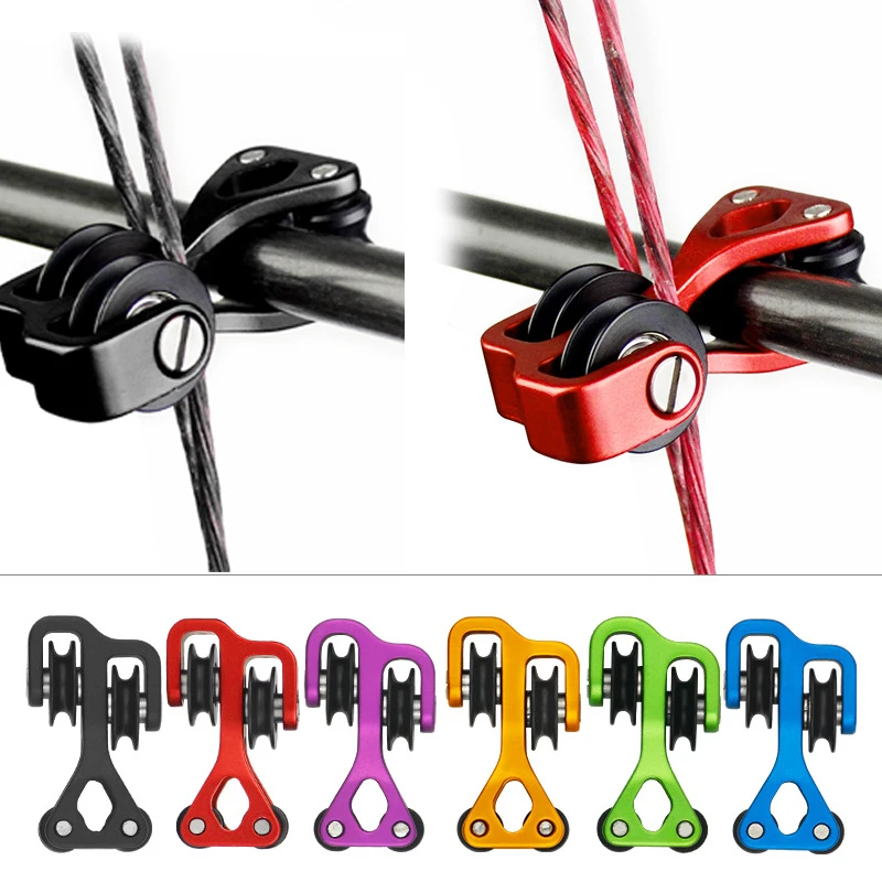 

1PC Aluminum Cable Slide 10mm 3/8" Bar Archery Bow String Splitter Roller Slide Replacement Bowstring Separator Arrow Pulley
