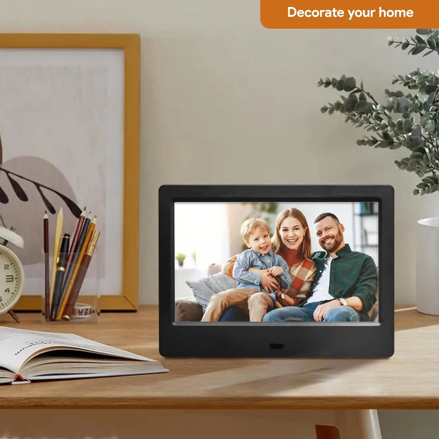 Description Picture 5 of item7 inch Digital Picture Frame, Plug in USB or SD Electronic Photo Frame, HD IPS Display with Remote Control, Video Music photo