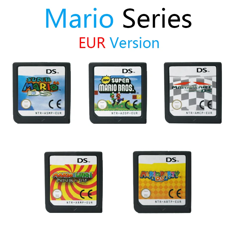 Blive kold George Hanbury hente Mario DS Game Series Memory Card for DSI 2DS 3DS XL Video Game Console EUR  Version English French German Spanish Italian