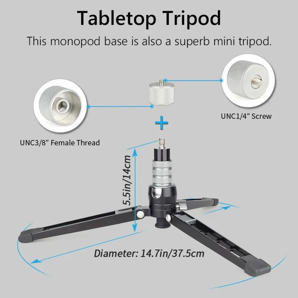KA7 Professional Video Monopod Kit Unipod and Fluid Head Travel Tripod Stand Tel