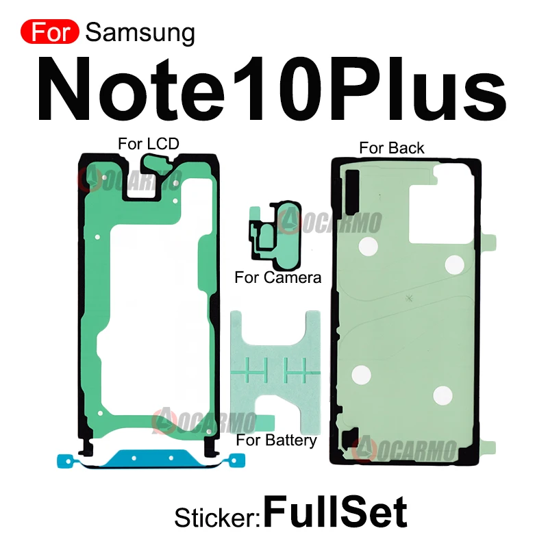 Fullset Sticker For Samsung Galaxy Note 8 9 7 10 Plus 20 Ultra 10Lite Front LCD Back Battery Adhesive Glue Replacement display adhesive sticker battery stickers phone adhesive tape phone adhesive stickers