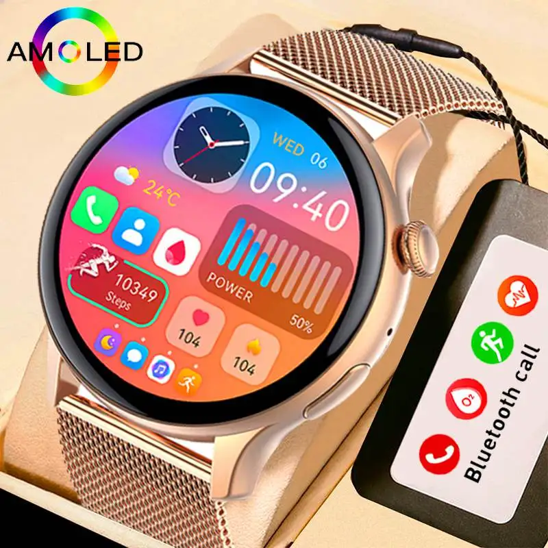 New Nfc Smartwatch Men Amoled Hd Screen Always Display The Time Bluetooth  Call Ip68 Waterproof Smart Watch Women Sports Fitness - Smart Watches -  AliExpress