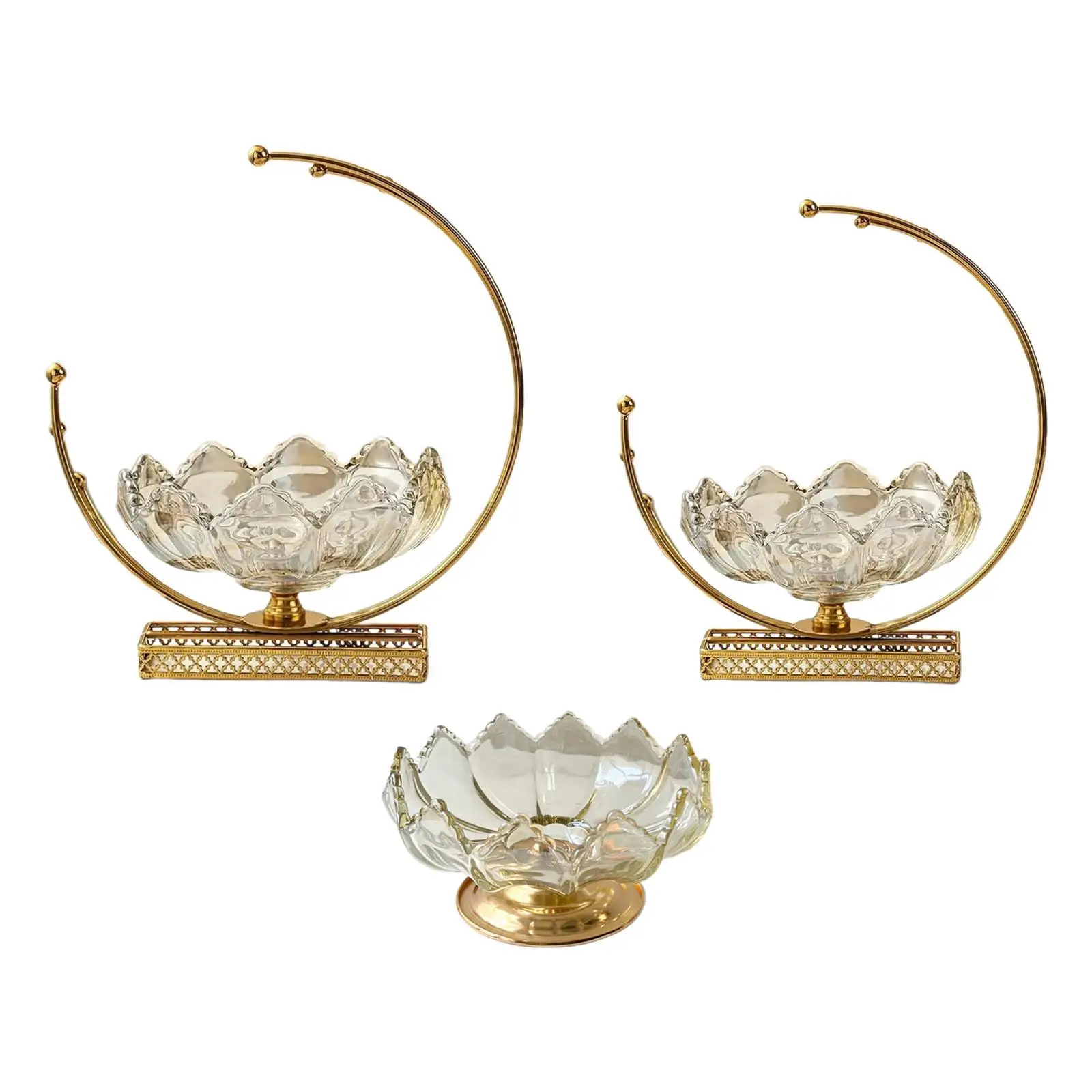 Luxury Fruit Tray Snack Bowl Party Display Centerpiece Decoration Table Organizer Serving Dish for Candy Nuts Living Room