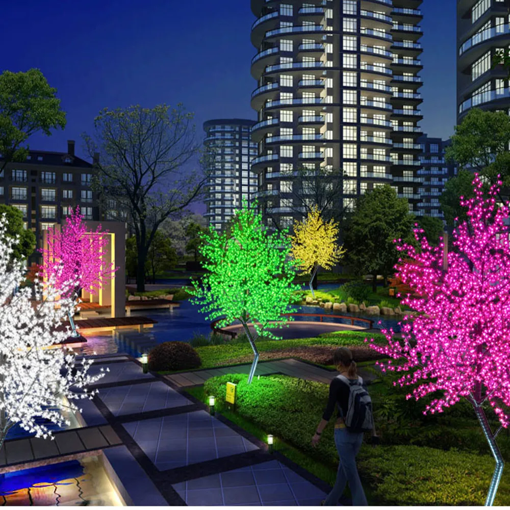 

Outdoor LED Artificial Cherry Blossom Tree Light Christmas Tree Lamp 864pcs LEDs 6ft/1.8M Height 110VAC/220VAC Rainproof