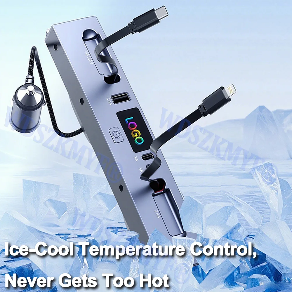 [Gift]65W Quick Charger USB Shunt Docking Station Car Adapter Powered Splitter For Tesla Model 3 Highland 2024/ Y Juniper 2025