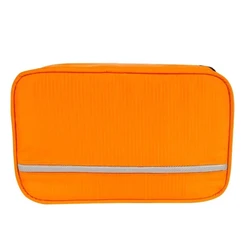 Compact Travel Toiletry Organizer with Hanging Hook - Unisex Cosmetic and Shower Bag (Orange)