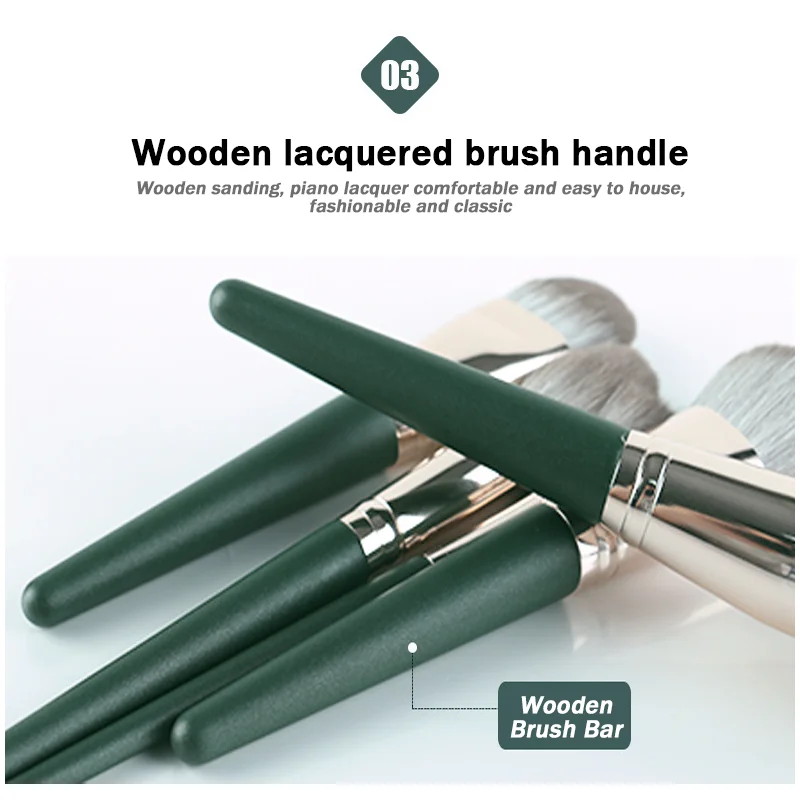 14 green cloud makeup brushes set, soft beauty tools, a full set of makeup brushes for beginners, makeup brushes 5