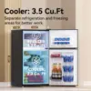 Mini Fridge with Freezer 3.5 Cu.Ft. 2 Door Refrigerator and Freezer Small Fridge for Bedroom Home Office Dorm, Small Dri 2