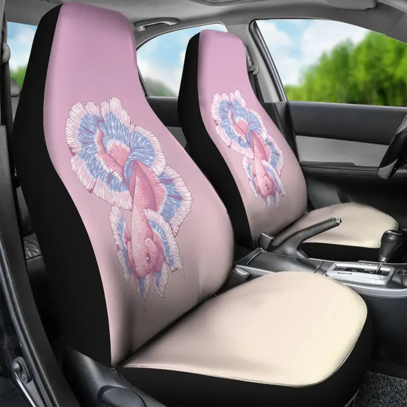 

Pink Fish Cute Car Accessories, Front Seat Covers New Car Gifts for Him, Auto Covers