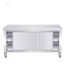 Stainless Steel Kitchen Cabinet Workbench Kitchen Furniture Commercial Operating Table for Hotel Home Cupboard with Sliding Door 3