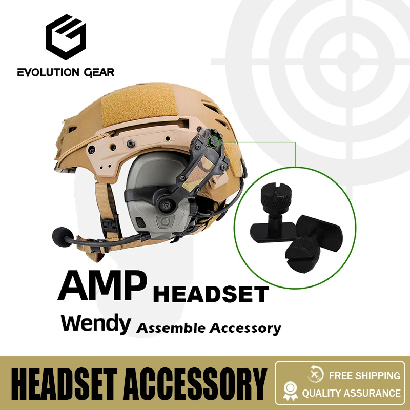 FMA FCS-TACTICAL AMP Headset Communication Wendy Helmet Connection Accessories Connection Bridge Camouflage Stickers Microphone