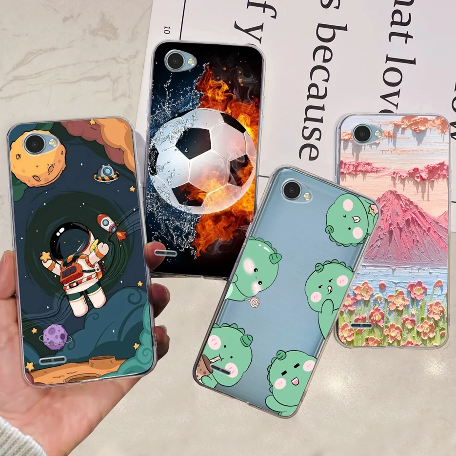 Per Lg Q6 Case Lg Q6 + Q6A M700 M703 Cover Posteriore Verniciata Di Nuova Moda Custodie Morbide In Silicone Tpu Trasparente Per Lg Q6 Q 6 Lgq6 Fundas