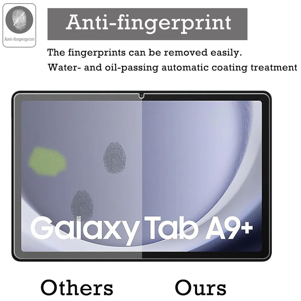 Tempered Glass Screen Protector 2PCS HD For Samsung Galaxy Tab A9+ A9PLUS 11inch Tablet SM-X210 X215 X216 Bubble Free