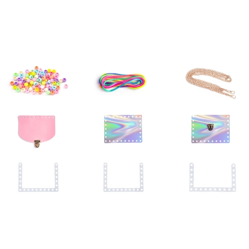 

Handmade Weaving Girls Bag Making Materials Threading Game Beads DIY Set Unleash Creativity Through Interactive Craft