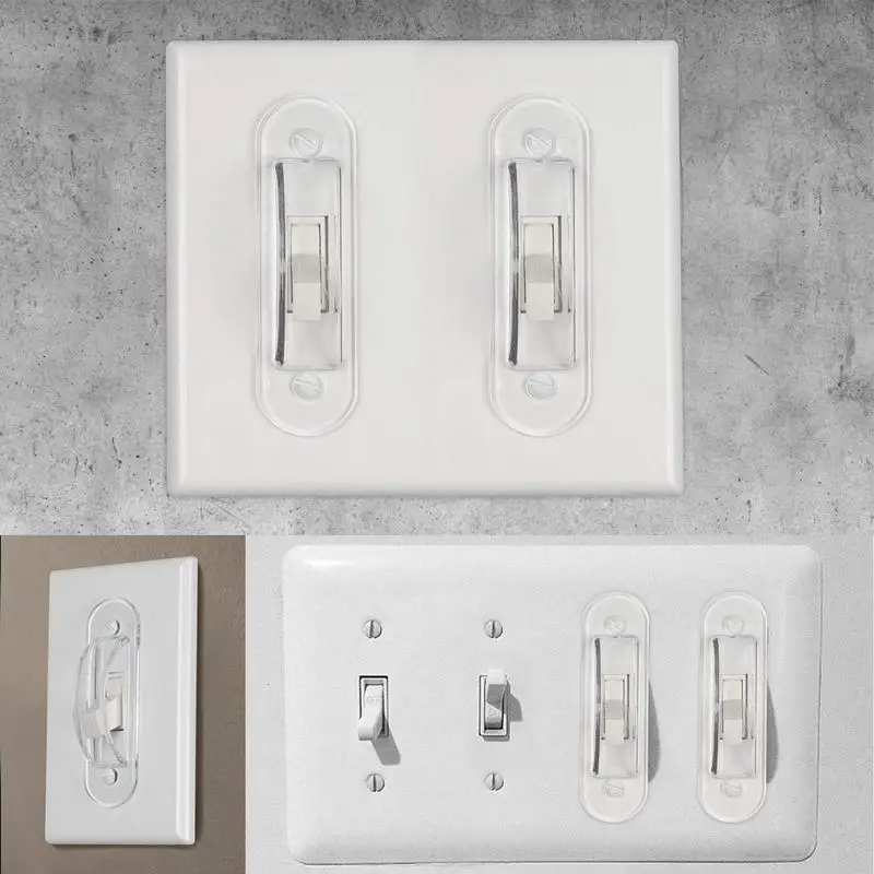 Child Proof Light Button Guard Toggle Type Light Button Protector Stopper Wall Plate Covers for Indoor Outdoor
