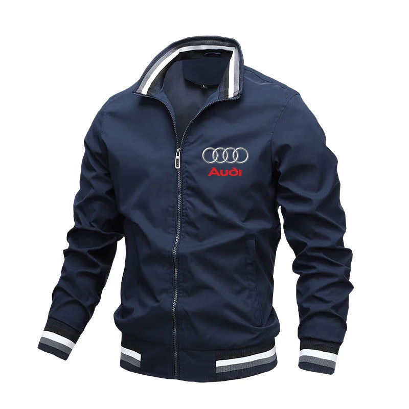 Motorcycle Jacket Audi Car Logo Print Jacket Casual Windbreaker Zipper Sweatshirt Biker Racing Team Jacket Audi Clothing Custom 3 S4a824df829d149abbae97c6fb0fba552W