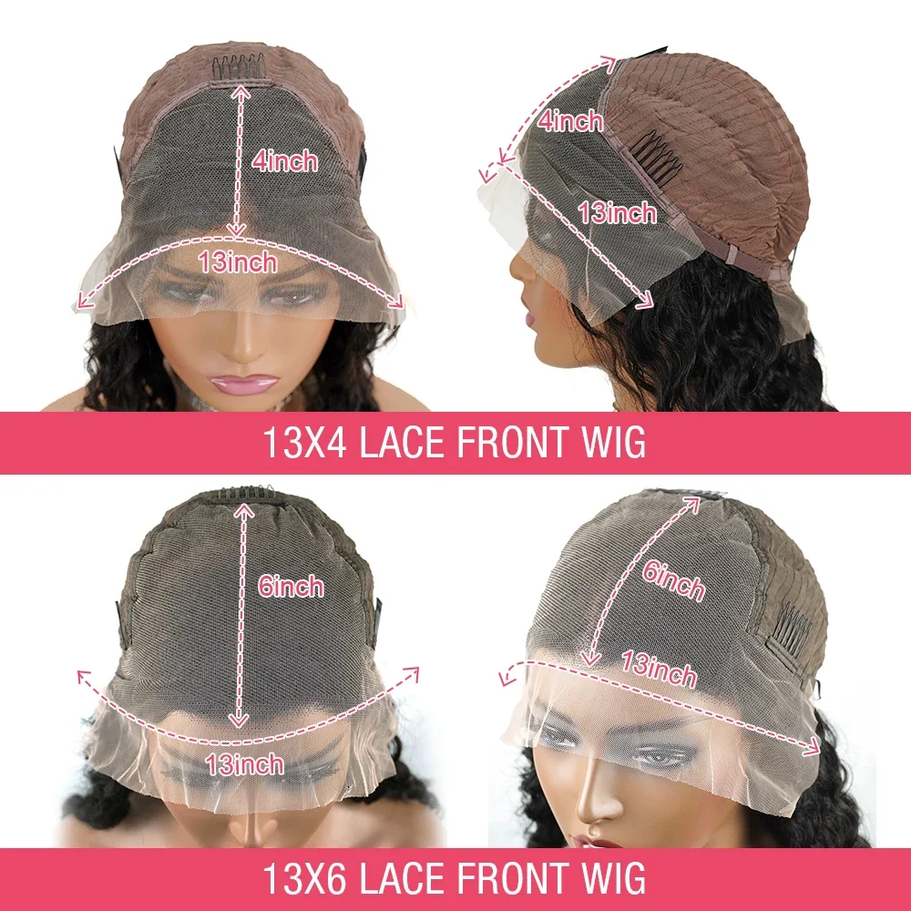4C Kinky Edges Curly Baby Hair Wig 13x6 HD Lace Frontal Wig 100% Human Hair Body Wave 13x4 Lace Front Human Hair Wigs for Women 6