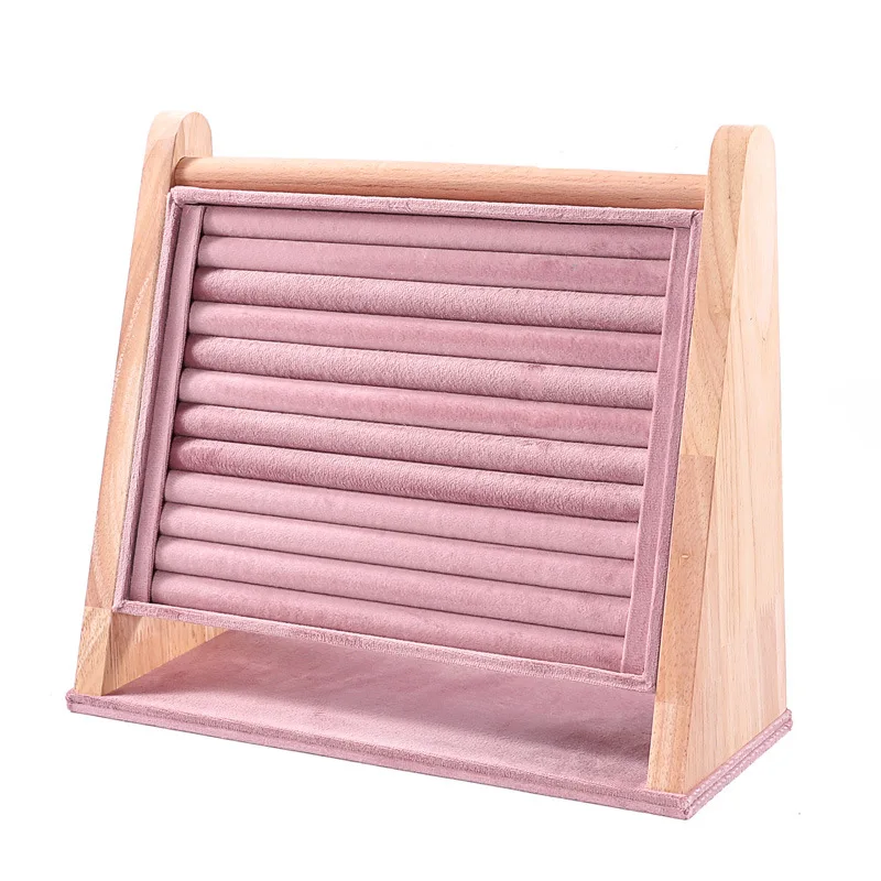 Solid Wood Display Rack Ring Earrings Display Stand Home Storage Jewelry Display Rack