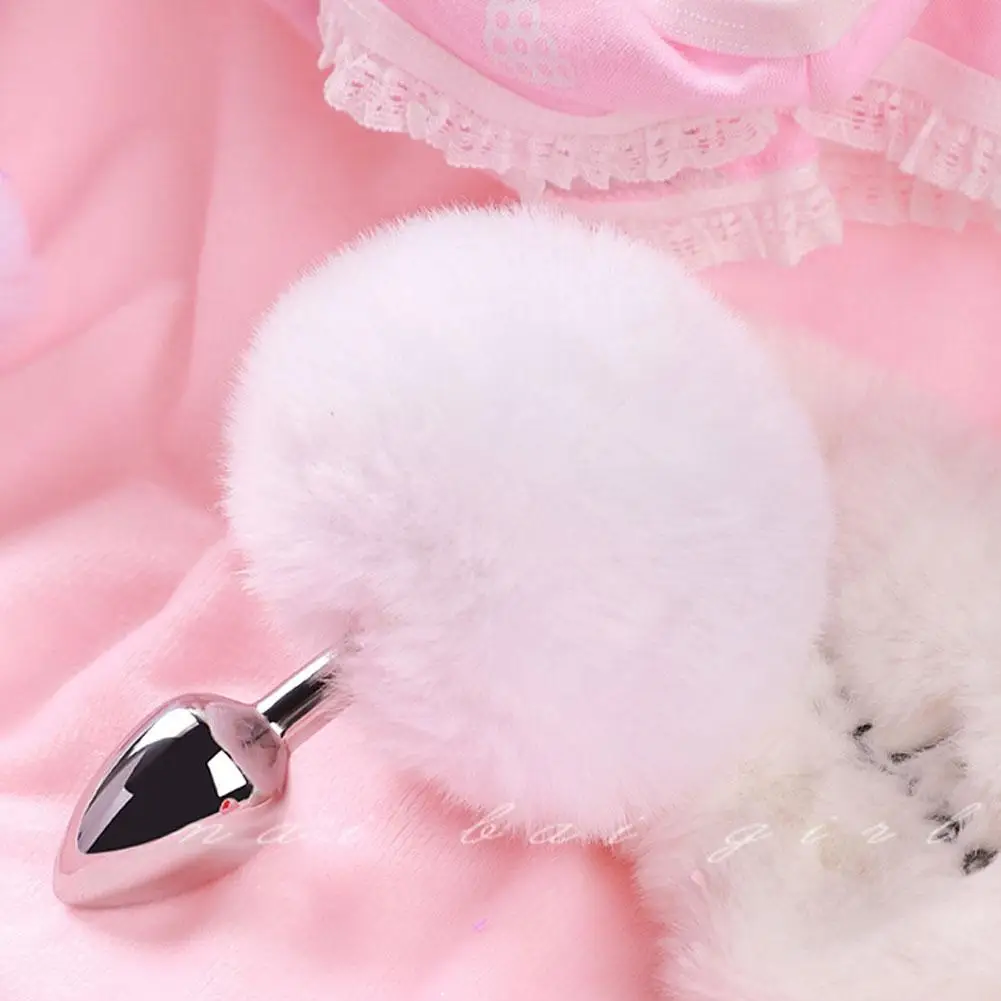 Plush Rabbit Tail Anal Plug Prostate Massager Butt Plug Rabbit BDSM Cosplay Erotic Sex Toys for Women Adults Sex Game