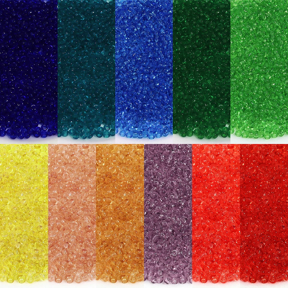 Transparente bunte Perlen abgefüllt/verpackt tschechische Glasperlen für Schmuck herstellung runde Perlen DIY Ohrringe Armband Großhandel – Detail 5
