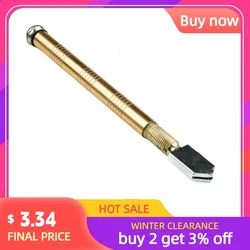 Glass Cutter Hand Tools Diamond Cutter Head Steel Blade Cutting Tool Anti-skid Handle 5-12mm Glass Cutting Range