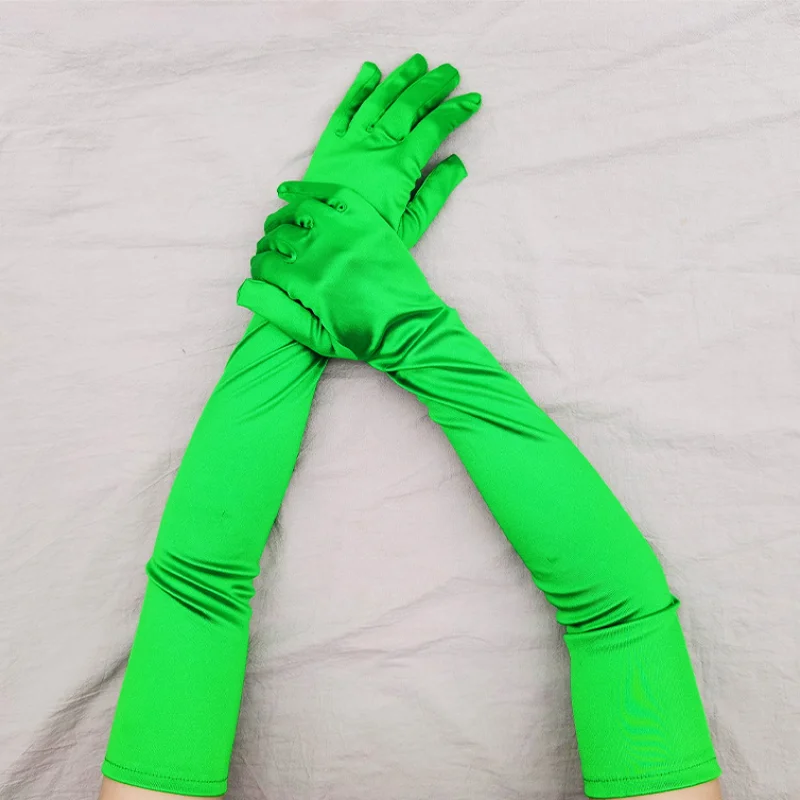 

Extended ceremonial gloves satin stretch satin gloves retro party cosplay ladies gloves fashion wedding gloves C027
