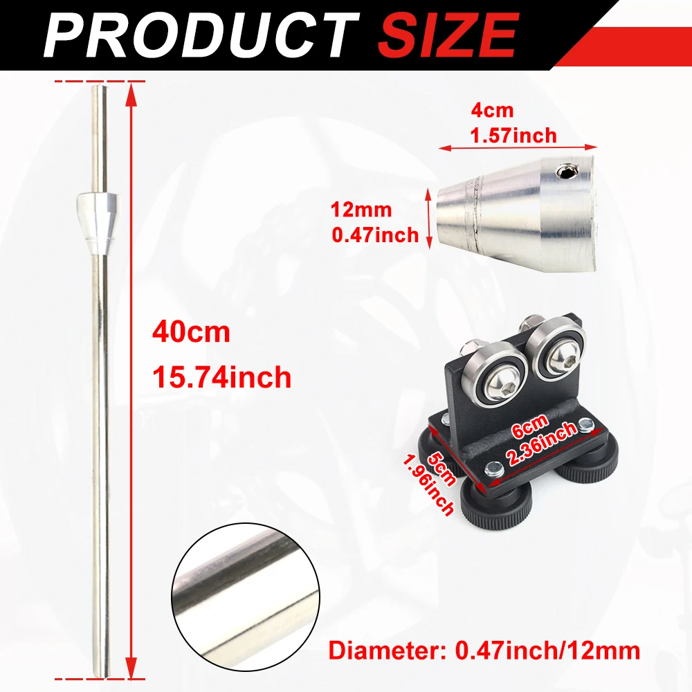 Wheel Truing-Balance Stand Sturdy Motorcycle Wheel Balancer 40cm Standard Tire Repair Tools Manual Tire Balancer