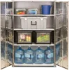Mega Lockable Storage Cabinet 48" W X 24" D X 72" H Granite Ribbed Side Panels Help Protect Against Dents and Divots From Impact 2