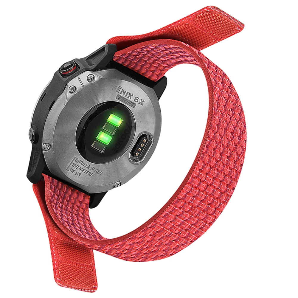 Nylon Hook and Loop Strap - Durable and Adjustable Watchband Bracelet, 22mm/26mm