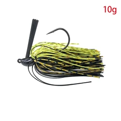 Enhanced Weedless Spinner Jig Bass Fishing Lure (10 green 10g)