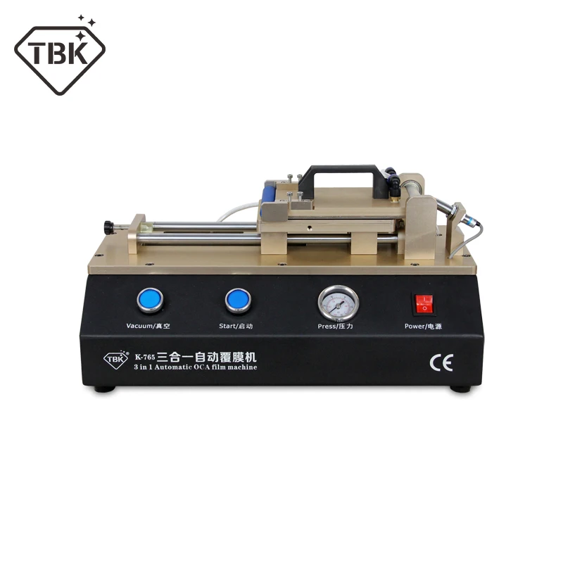 TBK-765 3 in 1 Automatic OCA Film Laminating Machine Built-in Vacuum Pump and Air Compressor For Mobile Phone LCD Screen Repair