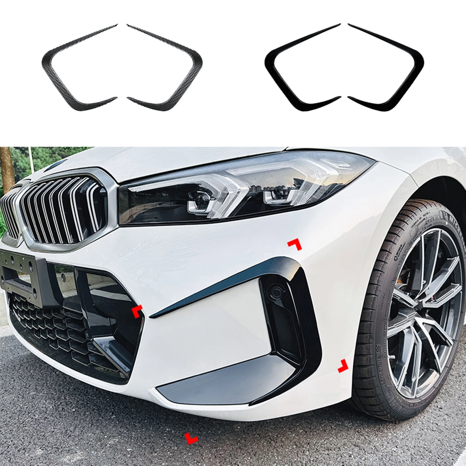 Paraurti Anteriore Laterale Air Vent Trim Per Bmw Serie 3 G20 G21 Lci 330I M340I M Sport 06.2023-Up Fendinebbia Telaio Di Aspirazione Copertura Splitt