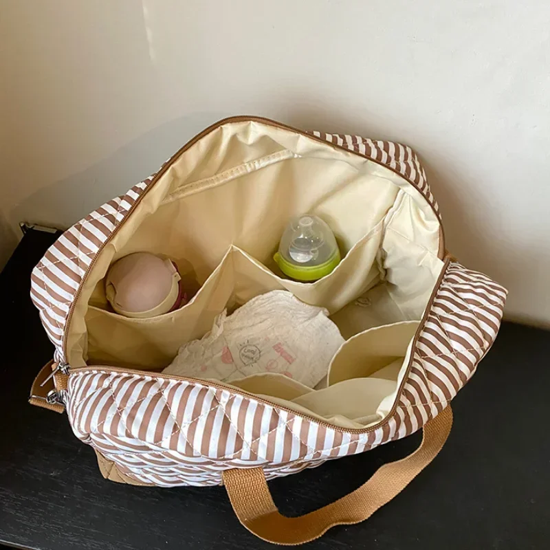 Mommy Bags Maternity Hospital Bag Large Quilted Diaper Bag for Mom Travel Baby Nappy Organizer StrollerBag with Pouch and Straps