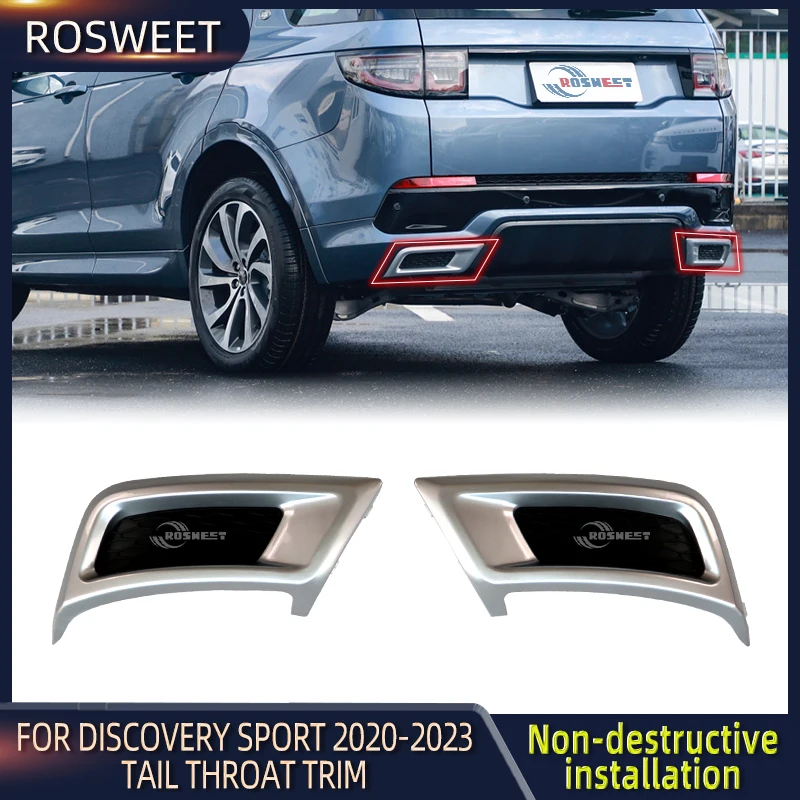 

Rear Bumper Exhaust Pipe Tail Throat Trim For Land Rover Discovery Sport L550 2020-2023 LR127492/LR127494 Car Accessories