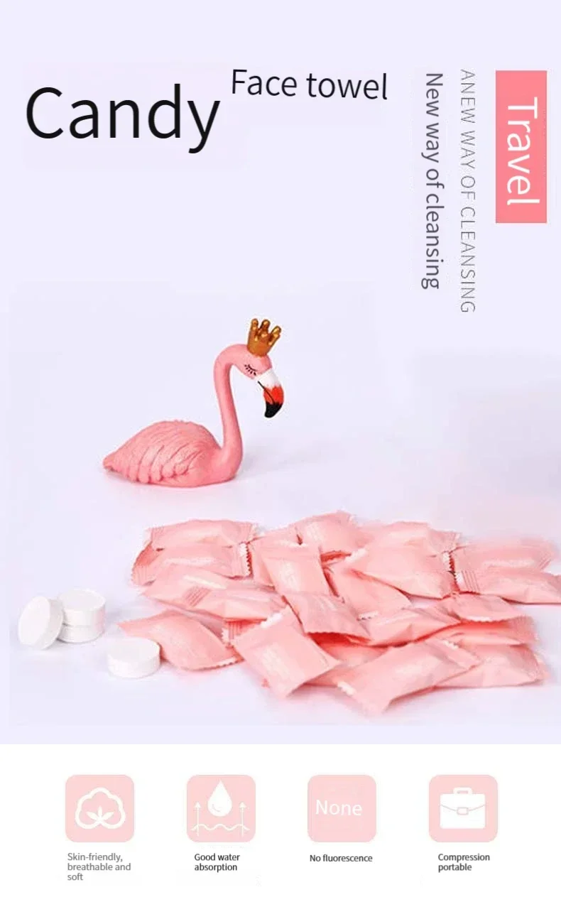 Towels Travel In Compressed Bag 50/100pcs Compressed Suitable For Sensitive Skin Cotton Cleansing Towel Disposable Face Pack