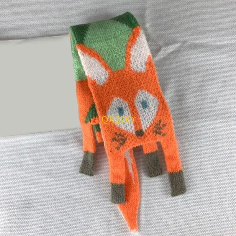 QX2D 유행 어린이 니트 목 스카프 소녀 소년을 위한 따뜻한 목도리