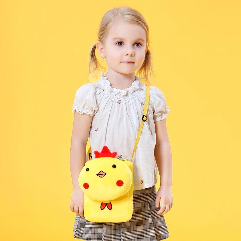 Cute cartoon animal crossbody bag kids casual shoulder bag plush mini shoulder bag 5