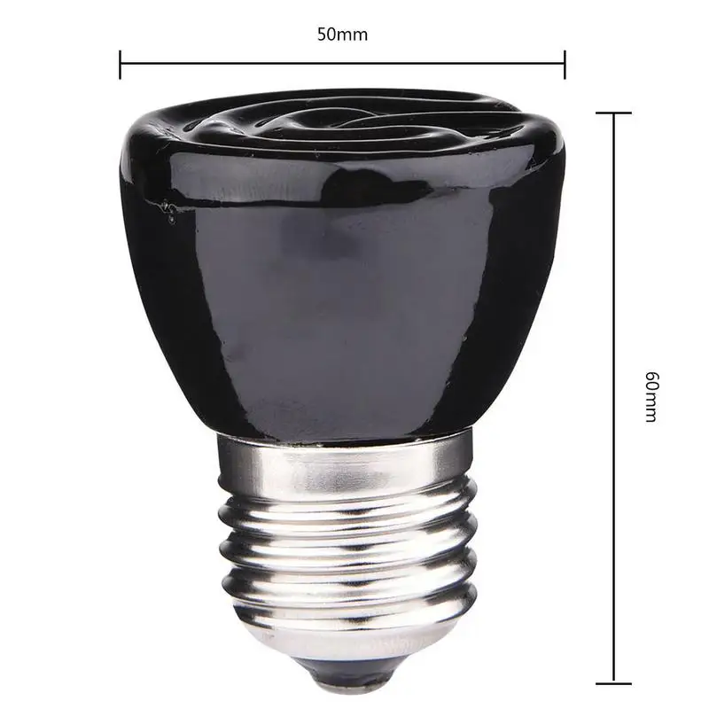Reptile Heating Lamp Reptile Light Bulb Reptile Lamp Bulb 110-120V 100W E27 Far-Infrared Ceramic Pet Heating Lamp LizardTortoise Spider Reptiles Box Heater Warmer Heat Bulb Light