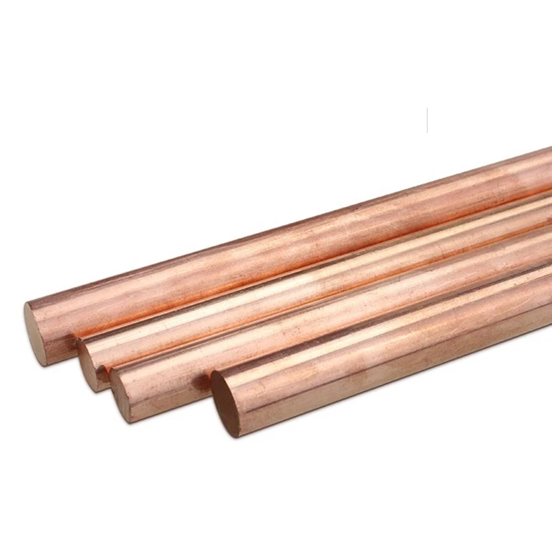 25x100mm Copper Rod T2 Pure Red Coppers Solid Round Bar Rods Plating Solution Metalworking Electrode Mold customize service