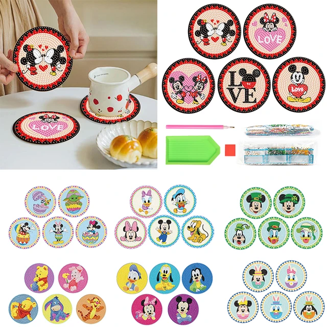 DIY Diamond Painting Coasters Mickey Kit Cartoon Coasters for