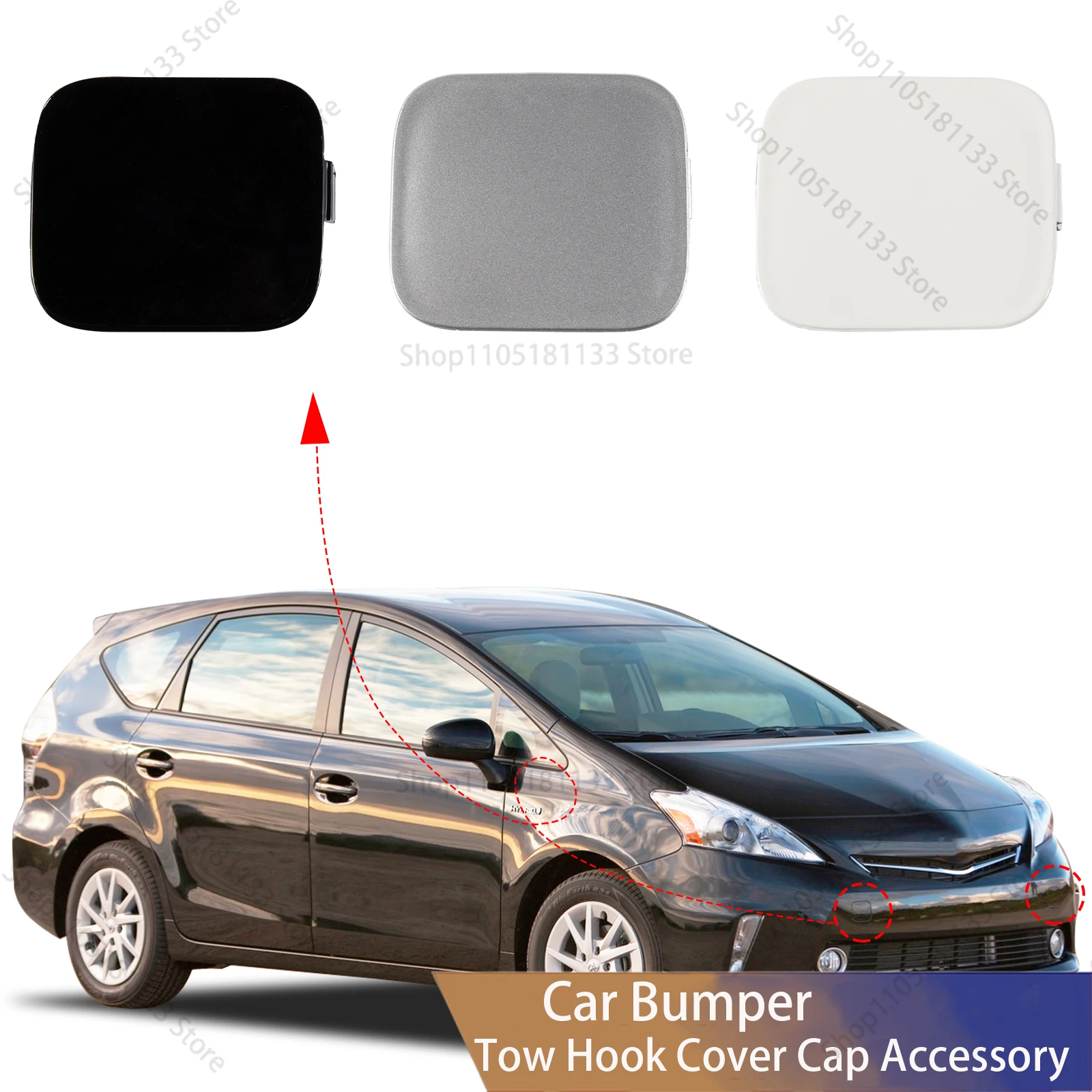 Toyota Prius V 2012-2014 용 앞 범퍼 견인 후크 커버 52128-47902 ..