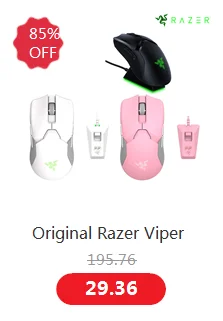 Original Razer DeathAdder Essential Wired Gaming Mouse Mice Black and White 6400DPI Optical Sensor 5 Programmable Buttons Gamer