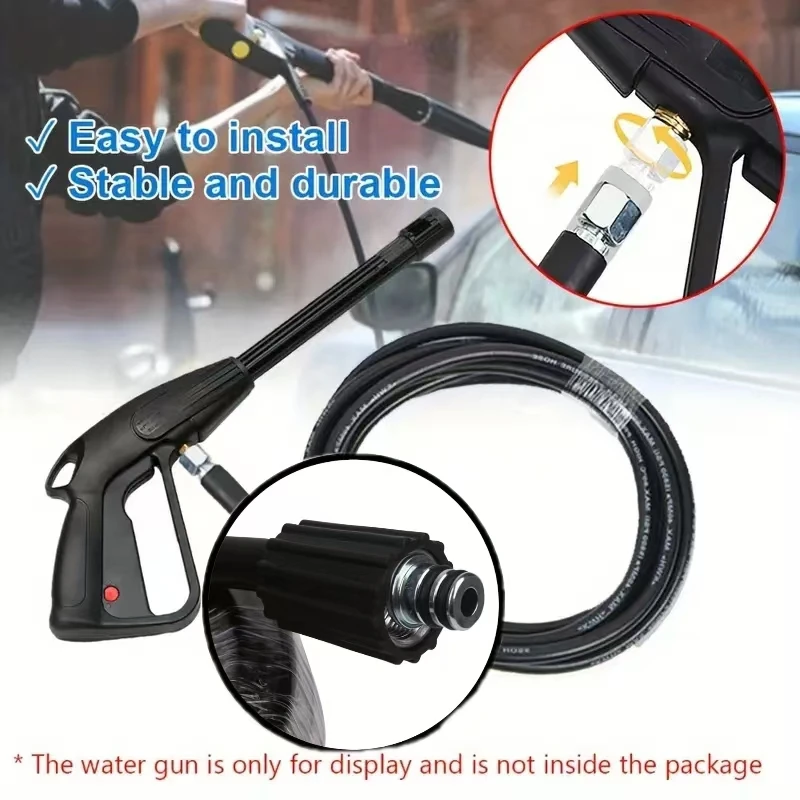 High Pressure Washer Hose with Steel Wire Braid, 314.96/560.55 inch Quick Connect and Release Water Hose Tube, M22/M14*1.5, Comp 5
